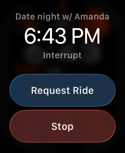 Hard Stops alert on Apple Watch